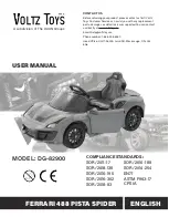 DAAN Groups Voltz Toys FERRARI 488 PISTA SPIDER DG-82900 User Manual preview
