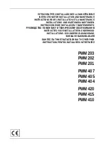 DAB PUMPS PWM 201 Instruction For Installation And Maintenance предпросмотр