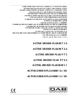 DAB ACTIVE DRIVER PLUS M/T 1.0 Instruction For Installation And Maintenance предпросмотр