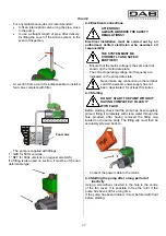 Preview for 31 page of DAB ACTIVE JI 62 Instruction For Installation And Maintenance