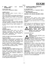 Предварительный просмотр 108 страницы DAB ACTIVE JI 62 Instruction For Installation And Maintenance