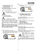 Preview for 203 page of DAB ACTIVE JI 62 Instruction For Installation And Maintenance