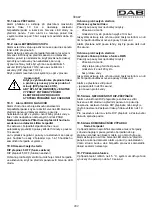 Предварительный просмотр 206 страницы DAB ACTIVE JI 62 Instruction For Installation And Maintenance