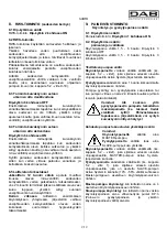 Предварительный просмотр 216 страницы DAB ACTIVE JI 62 Instruction For Installation And Maintenance