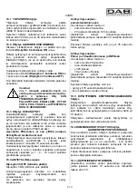 Предварительный просмотр 218 страницы DAB ACTIVE JI 62 Instruction For Installation And Maintenance