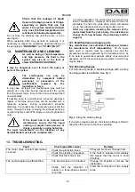 Предварительный просмотр 19 страницы DAB CM-G Instruction For Installation And Maintenance