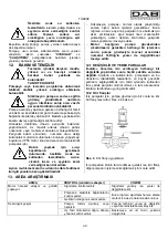 Предварительный просмотр 49 страницы DAB CM-G Instruction For Installation And Maintenance