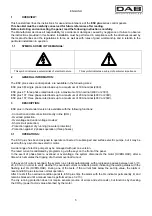 Preview for 8 page of DAB ESC plus 10T Instruction For Installation And Maintenance