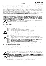 Preview for 25 page of DAB ESC plus 10T Instruction For Installation And Maintenance