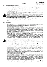 Preview for 46 page of DAB ESC plus 3M Instruction For Installation And Maintenance