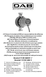 DAB Evosta2 11/139 SAN V Installation And Operating Instructions Manual preview
