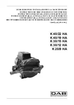 DAB K 20/9 HA Instruction For Installation And Maintenance preview