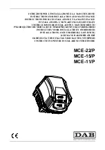 Preview for 1 page of DAB MCE-11/P Instruction For Installation And Maintenance