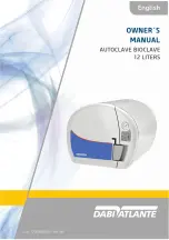 Dabi Atlante AUTOCLAVE BIOCLAVE 12 LITERS Owner'S Manual preview