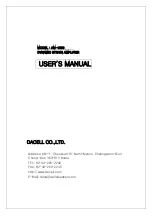 Preview for 1 page of dacell AM-1000 User Manual