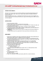 Preview for 2 page of DACH ubiQ 27 Series Instructions For Use Manual