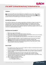 Preview for 14 page of DACH ubiQ 27 Series Instructions For Use Manual