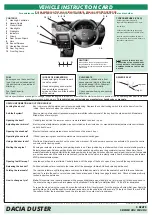 Preview for 3 page of Dacia Duster 2015 Vehicle Instruction Card