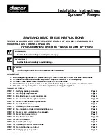 Preview for 1 page of Dacor 65089-D Installation Instructions Manual