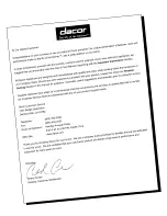 Preview for 2 page of Dacor 65537 Use And Care Manual