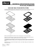 Dacor AEGR Grill Installation And Use Instructions preview