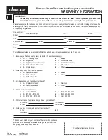 Preview for 1 page of Dacor CABP3 Manual