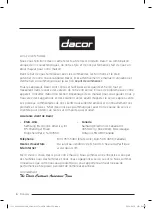 Предварительный просмотр 222 страницы Dacor Contemporary DOP48C86D Series User Manual