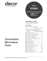 Dacor DCM24S Use And Care Manual предпросмотр