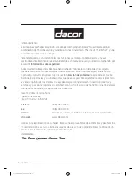 Preview for 108 page of Dacor DDW24T99 Series User Manual