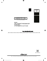 Preview for 156 page of Dacor DDW24T99 Series User Manual