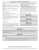 Preview for 3 page of Dacor DH3606 Use & Care Manual