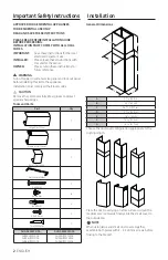 Preview for 2 page of Dacor DHD-D0000CS/DA Installation Instructions Manual