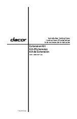 Preview for 1 page of Dacor DHD30U990WS/DA Installation Instructions