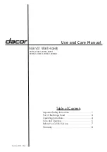 Preview for 1 page of Dacor DHI361 Use And Care Manual