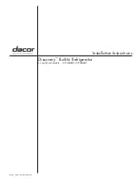 Dacor Discovery DIF48BIWS Installation Instructions Manual preview