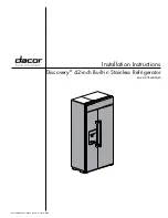 Preview for 1 page of Dacor Discovery DYF42BSIWS Installation Instructions Manual