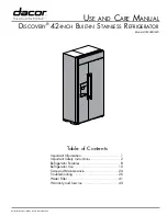 Dacor Discovery DYF42BSIWS Use And Care Manual preview