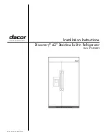 Preview for 1 page of Dacor Discovery DYF42SBIWS Installation Instructions Manual