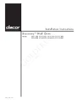 Dacor Discovery DYO130B Installation Instructions Manual предпросмотр