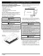 Preview for 10 page of Dacor Discovery DYTT305N Installation Instructions Manual