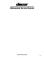 Dacor Dishwasher Service Manual preview