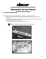 Preview for 16 page of Dacor Dishwasher Service Manual