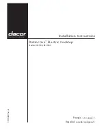 Preview for 1 page of Dacor Distinctive DECT304 Installation Instructions Manual