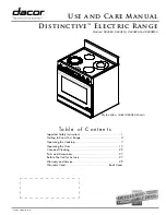 Preview for 1 page of Dacor Distinctive DR30E Use And Care Manual