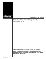 Dacor Distinctive DTHP30 Installation Instructions Manual preview