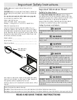 Предварительный просмотр 2 страницы Dacor Distinctive DTO130 Use And Care Manual