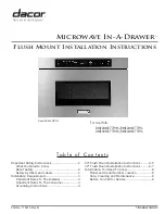 Preview for 1 page of Dacor DMR24M977WS Flush Mount Installation Instructions