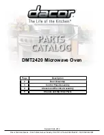 Dacor DMT2420 Parts Catalog preview