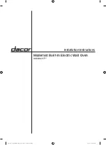 Dacor DOB30M977 Series Installation Instructions Manual preview