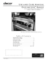 Dacor DR30DIH Use And Care Manual preview